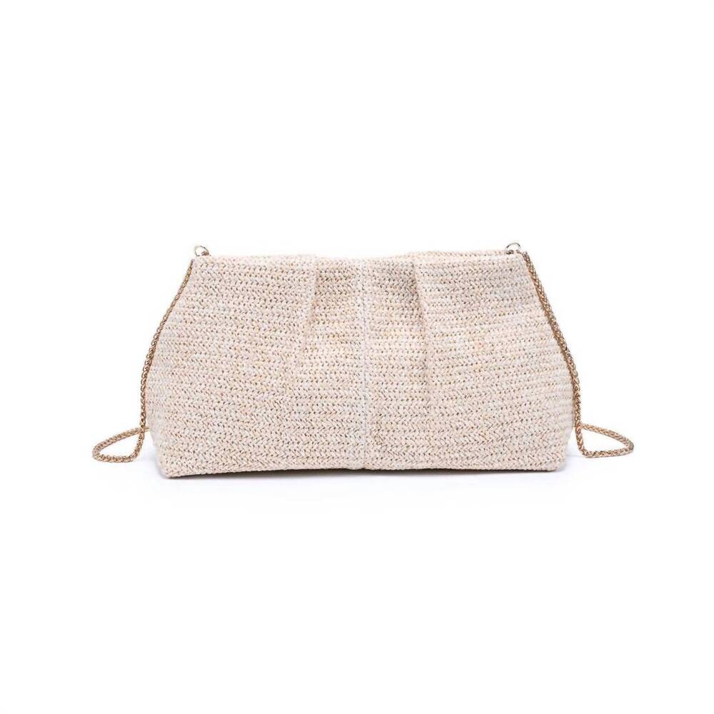 NEW MODA LUXE women's breeze clutch in cream